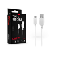 Maxlife Maxlife USB - USB Type-C adat- és töltőkábel 3 m-es vezetékkel - Maxlife USB Type-C Cable - 5V/2A - fehér (TF-0019)