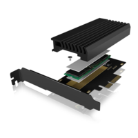 RaidSonic RaidSonic ICY BOX IB-PCI214M2-HSL - interface adapter - M.2 Card - PCIe 3.0 x4 (IB-PCI214M2-HSL)