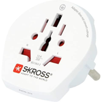 SKROSS Skross hálózati csatlakozó adapter (240V / 16000mA, földelt, utazótöltő) fehér (1.500211-E) (1.500211-E)