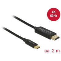 DeLock Delock USB Type-C koax kábel HDMI-hoz (DP Alt Mode) 2m (84905) (d84905)
