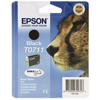 Epson Epson Cheetah Singlepack Black T0711 DURABrite Ultra Ink tintapatron 1 dB Eredeti Standard teljesítmény Fekete (T0711B)