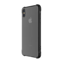 Hoco HOCO ARMOR szilikon telefonvédő (közepesen ütésálló, légpárnás sarok, átlátszó hátlap) SZÜRKE [Apple iPhone XS Max 6.5] (5996457809981)