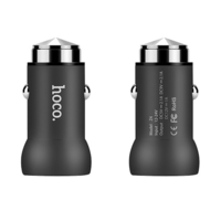 Hoco HOCO Z4 autós töltő USB aljzat (5V / 2100mA, gyorstöltés támogatás, QC2.0) FEKETE (Z4) (Z4)