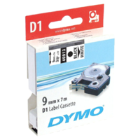 DYMO DYMO "D1" Feliratozógép szalag 9 mm x 7 m fekete-fehér (GD40913) (GD40913)