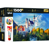 Trefl Trefl: Neuschwanstein kastély puzzle - 1500 darabos + ragasztó (26184) (26184)