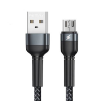 Remax Remax Jany Alloy USB-A - MicroUSB kábel 2.4A 1m fekete (RC-124m black) (RC-124m black)