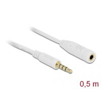 DeLock Delock jack 3.5 mm apa / anya 4 pin hosszabbító kábel 0,5m fehér (84717) (Delock84717)