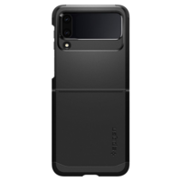 Spigen Samsung Galaxy Z Flip4 SM-F721B, Szilikon tok + műanyag hátlap, Spigen Tough Armor, fekete (123753)