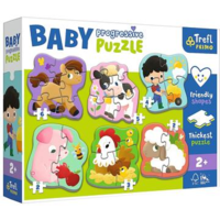 Trefl Trefl Baby: A farmon puzzle szett (44000) (44000)