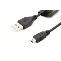 Accura Accura ACC2264 USB-A apa - miniUSB-B apa 2.0 Adat Kábel - Fekete (1,8m) (ACC2264)