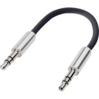 SpeaKa Professional SpeaKa Professional Jack Audio Csatlakozókábel [1x Jack dugó, 3,5 mm-es - 1x Jack dugó, 3,5 mm-es] 10.00 cm Fekete SuperSoft köpeny (SP-7870496)