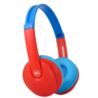 MAXELL MAXELL Fejhallgató, HP-BT350 BT, gyerekeknek, headset, integrált mikrofon, Bluetooth & 3.5mm Jack, kék-piros (348365)