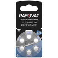 Rayovac ZA675 hallókészülék elem, cink-levegő, 1,4V, 640 mAh, 6 db, Rayovac ZA675, PR44 (PR44)