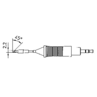 Weller Weller RT pákahegy, forrasztóhegy RT7 kerek formájú, egyoldalt lapított hegy 2.2 mm (T0054460799N)