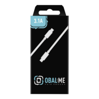 Egyéb OBAL:ME USB-C apa - USB-C apa 2.0 Adat és töltő kábel - Fehér (1m) (CC20WH)