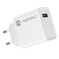 Natec Natec Ribera NUC-2057 USB-A Hálózati töltő - Fehér (18W) (NUC-2057)