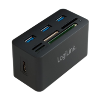 LogiLink LogiLink Aluminum All-in-one USB 3.0-ás kártyaolvasó fekete (CR0042) (CR0042)