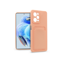 Haffner Xiaomi Redmi Note 12 Pro 5G/Poco X5 Pro 5G szilikon hátlap kártyatartóval - CardCase - pink (PT-6782)