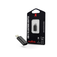 Maxlife Maxlife USB Type-C - Lightning adapter - Maxlife USB-C To Lightning Adapter - 2A - fekete (TF-0128)
