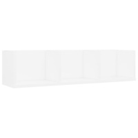 vidaXL fehér forgácslap CD-tartó fali polc 75 x 18 x 18 cm (801310)