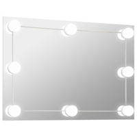 vidaXL téglalap alakú fali tükör LED-világítással (3078637)