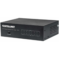 Intellinet Intellinet 561204 hálózati kapcsoló Vezérelt Gigabit Ethernet (10/100/1000) Ethernet-áramellátás (PoE) támogatása Fekete (561204)