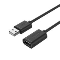 Unitek Unitrek Y-C428GBK USB-A (apa - anya) kábel 1m - Fekete (Y-C428GBK)