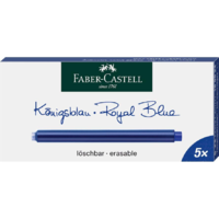 Faber-Castell FABER-CASTELL Großraum-Standardtintenpatronen blau 5er (185524)
