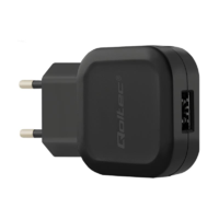 Qoltec Qoltec Hálózati adapter USB + USB type C (5V / 2.4A) Fekete (50184)
