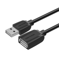 Vention Vention USB 2.0 hosszabító kábel 1,5m fekete (VAS-A44-B150) (VAS-A44-B150)