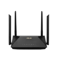 Asus ASUS RT-AX53U vezetéknélküli router Gigabit Ethernet Kétsávos (2,4 GHz / 5 GHz) Fekete (RT-AX53U)