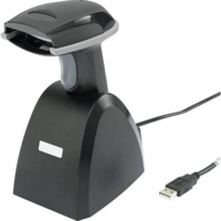 Renkforce Renkforce LS6300BU USB-Kit Vonalkód olvasó Bluetooth® 1D Lézer Fekete Kézi szkenner Bluetooth, USB (LS6300BU)