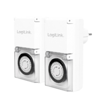 LogiLink Logilink Mechanikus időkapcsoló, IP44, kültéri, 2 db (ET0006A) (ET0006A)