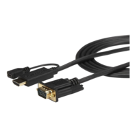 StarTech StarTech.com HDMI to VGA Cable – 6ft 2m - 1080p – Active Conversion – HDMI to VGA Adapter Cable for Your VGA Monitor / Display (HD2VGAMM6) - video converter - black (HD2VGAMM6)