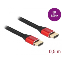 DeLock Delock Ultra nagy sebességű HDMI kábel 48 Gbps feket-piros 0,5 m (85772) (DL85772)