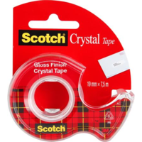 3M 3M Scotch Crystal 19mm x 7.5m ragasztószalag adagolóval (UU005552839)