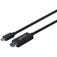 Manhattan Manhattan 153287 video átalakító kábel 1,8 M Mini DisplayPort HDMI A-típus (Standard) Fekete (153287)