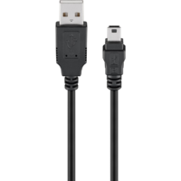 Goobay Goobay 50767 USB-A apa - Mini USB apa 2.0 Adat és töltőkábel - Fekete (1.8m) (50767)