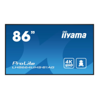 Iiyama iiyama PROLITE Álló digitális tábla 2,18 M (86") LED Wi-Fi 500 cd/m² 4K Ultra HD Fekete Beépített processzor Android 11 24/7 (LH8664UHS-B1AG)