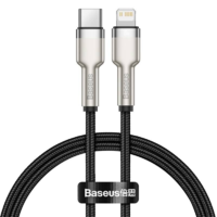 Baseus Baseus Cafule USB-C- Lightning kábel, PD, 20W, 0.25m, fekete (CATLJK-01) (CATLJK-01)