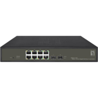 Level One LevelOne GES-2110P hálózati kapcsoló Vezérelt L2 Gigabit Ethernet (10/100/1000) Ethernet-áramellátás (PoE) támogatása Fekete (GES-2110P)