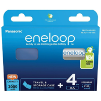 Panasonic Panasonic Eneloop 1.2V AA 2000mAh akku (4db) + hordtok (BK-3MCDEC4BE) (BK-3MCDEC4BE)