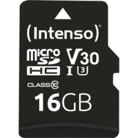 Intenso 16GB microSDHC Intenso Professional memóriakártya + adapter UHS-I C10 U1 V30 (3433470) (3433470)