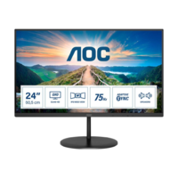 AOC AOC V4 Q24V4EA LED display 60,5 cm (23.8") 2560 x 1440 pixelek 2K Ultra HD Fekete (Q24V4EA)
