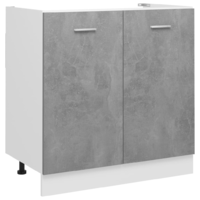 vidaXL betonszürke forgácslap mosogató alsószekrény 80 x 46 x 81,5 cm (801200)