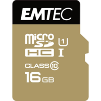 Emtec EMTEC MicroSD Card 16GB SDHC CL.10 Gold inkl. Adapter Bl. (ECMSDM16GHC10GP)