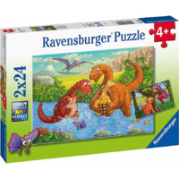 Ravensburger Ravensburger Dinoszauruszok a folyóban 2 az 1-ben puzzle (5030)