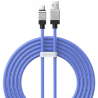 Baseus USB töltő- és adatkábel, USB Type-C, 200 cm, 6000 mA, 100W, törésgátlóval, gyorstöltés, Baseus Coolplay, CAKW000703, kék (RS146356)