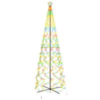 vidaXL kúp alakú karácsonyfa 1400 színes LED-del 160 x 500 cm (343512)