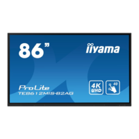 Iiyama iiyama PROLITE Álló digitális tábla 2,18 M (86") LED Wi-Fi 400 cd/m² 4K Ultra HD Fekete Érintőképernyő Beépített processzor Android 24/7 (TE8612MIS-B2AG)
